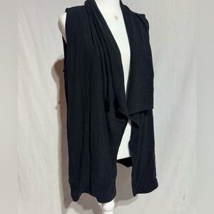 Calvin Klein Performance Black Draped Sweater Vest Size L